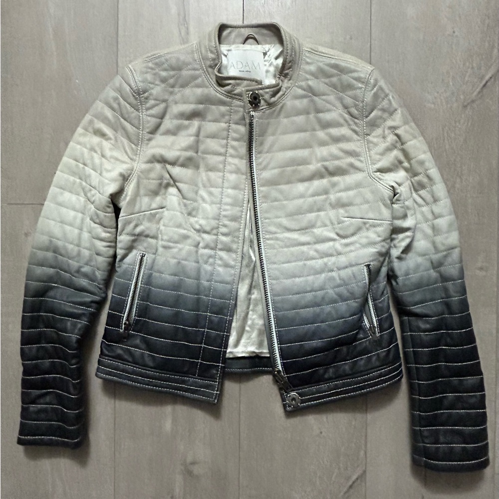 Adam by Adam Lippes Quilted Ombre Leather Jacket